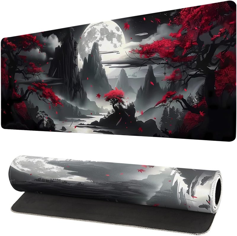 Brecoy Gaming Mouse Pad Desk Pad,Extended Big Mouse Pad,31.5x11.8 Inch Long Computer Keyboard Mouse Mat Mousepad with 3mm Non-Slip Base and Stitched Edge for Gaming and Office… (Dark Canyon) - Image 1